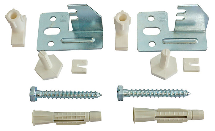 Jeu de 2 fixations réglables pour radiateur acier avec panneau sans étrier Somatherm for you