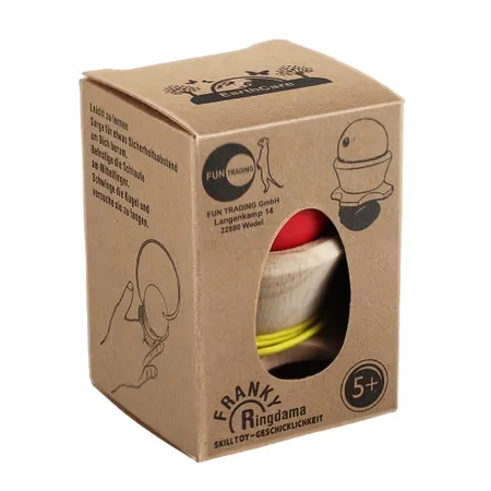 Fun Trading Ringdama japanisches Geschicklichkeitsspiel aus Holz, 1 Stück, 3-fach sortiert