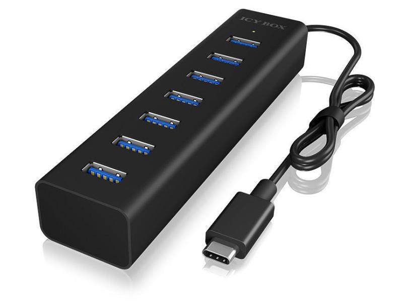 ICY BOX USB-Hub IB-HUB1700-C3 Type-C zu 7-Port USB 3.0 Hub
