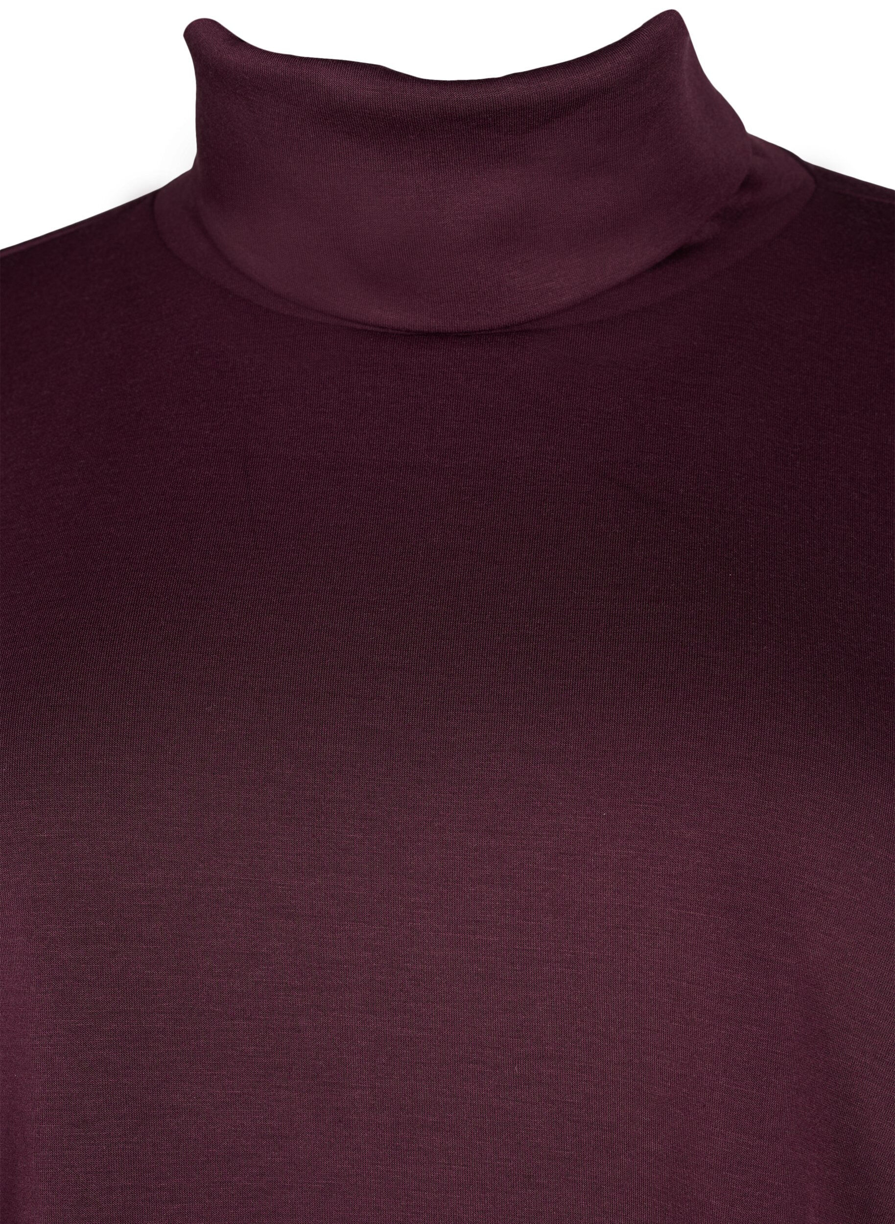 Bluse med turtleneck i modalmix