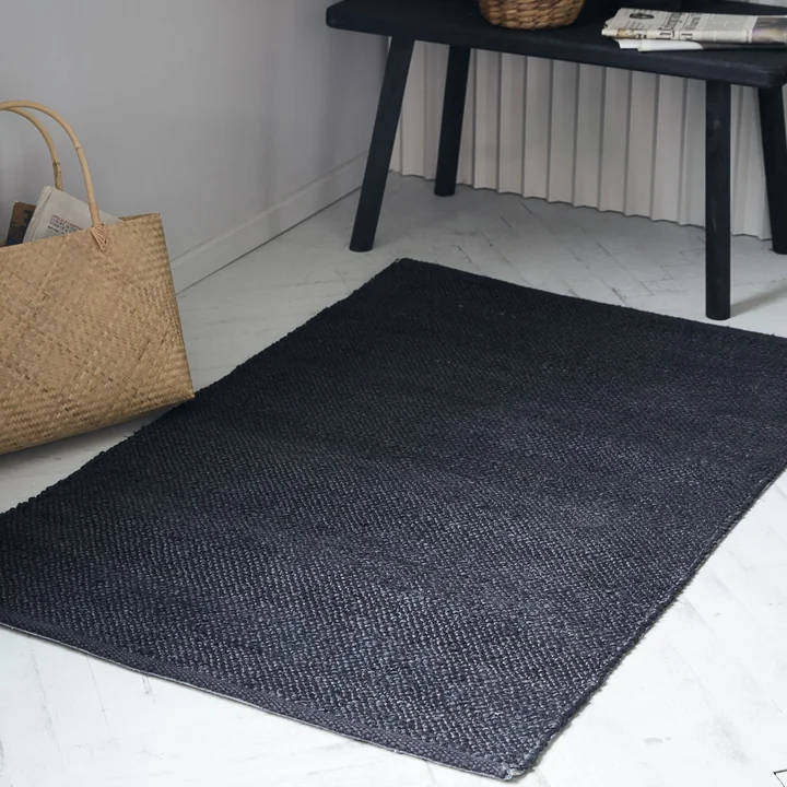 House Doctor - Hempi Teppich, 90 x 300 cm, Hanf / Jute, hellgrau