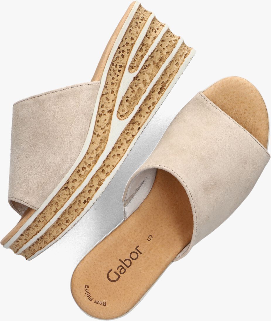 beige gabor slippers 650.1