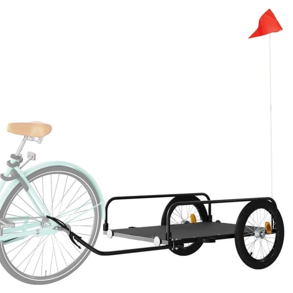 vidaXL Sykkelhenger svart 135x70x37 cm jern