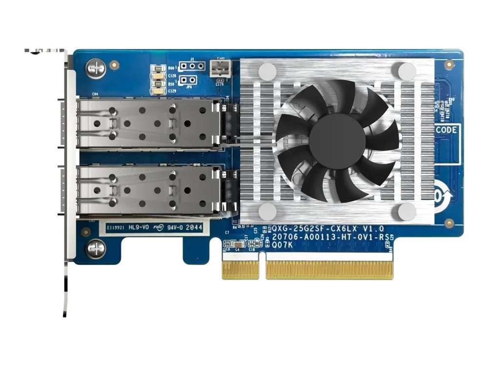 QNAP QXG-25G2SF-CX6 - Netværksadapter - PCIe 4.0 x8 lavprofil - 25 Gigabit SFP28 x 2 - for QNAP TS-H2490FU