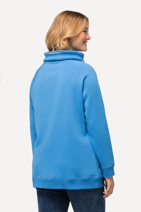 Sweatshirt, weiter Stehkragen, Taschen, Raglan-Langarm