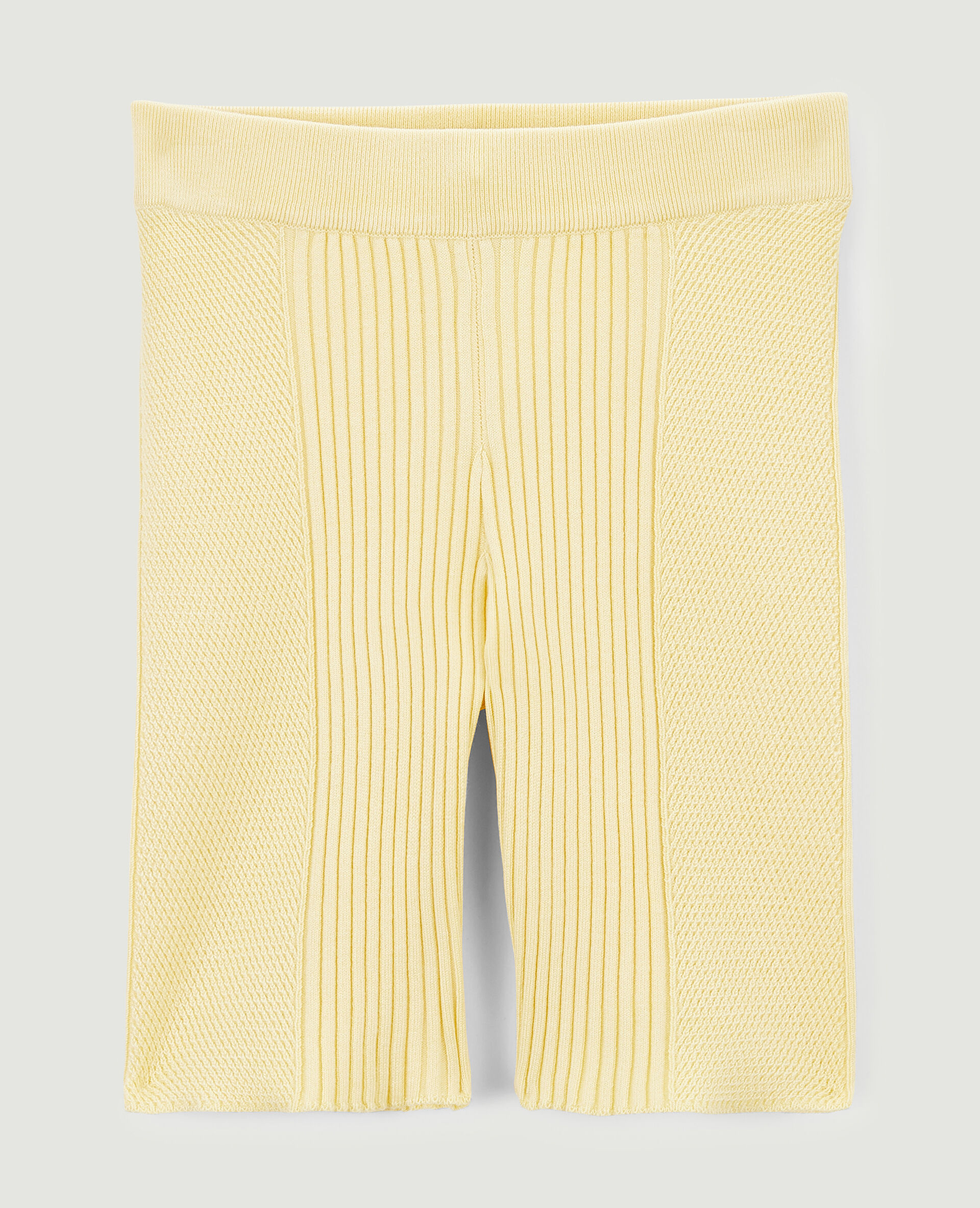 Cycliste en maille fantaisie - Jaune