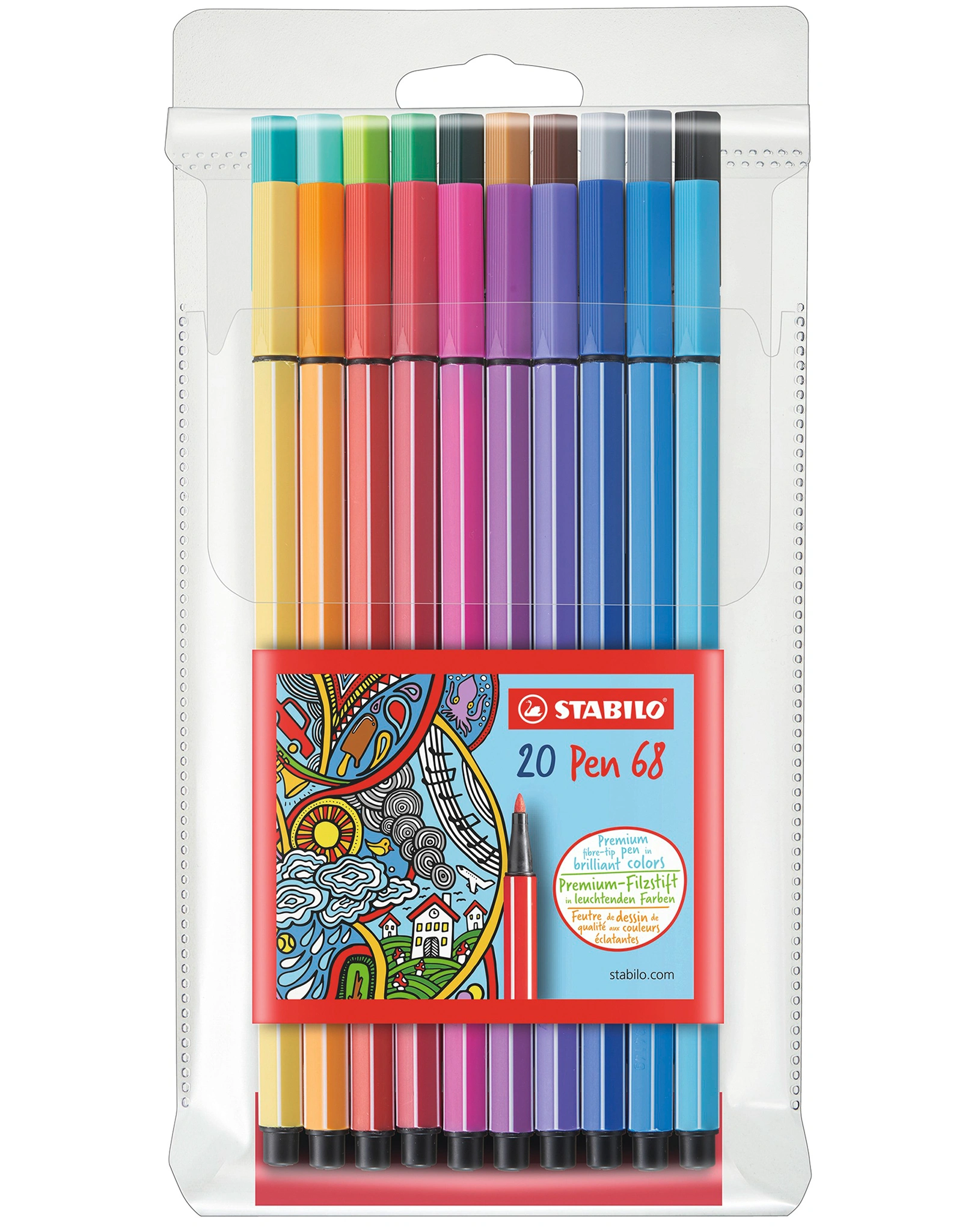 Premium-Filzstift STABILO® Pen 68 20er-Pack