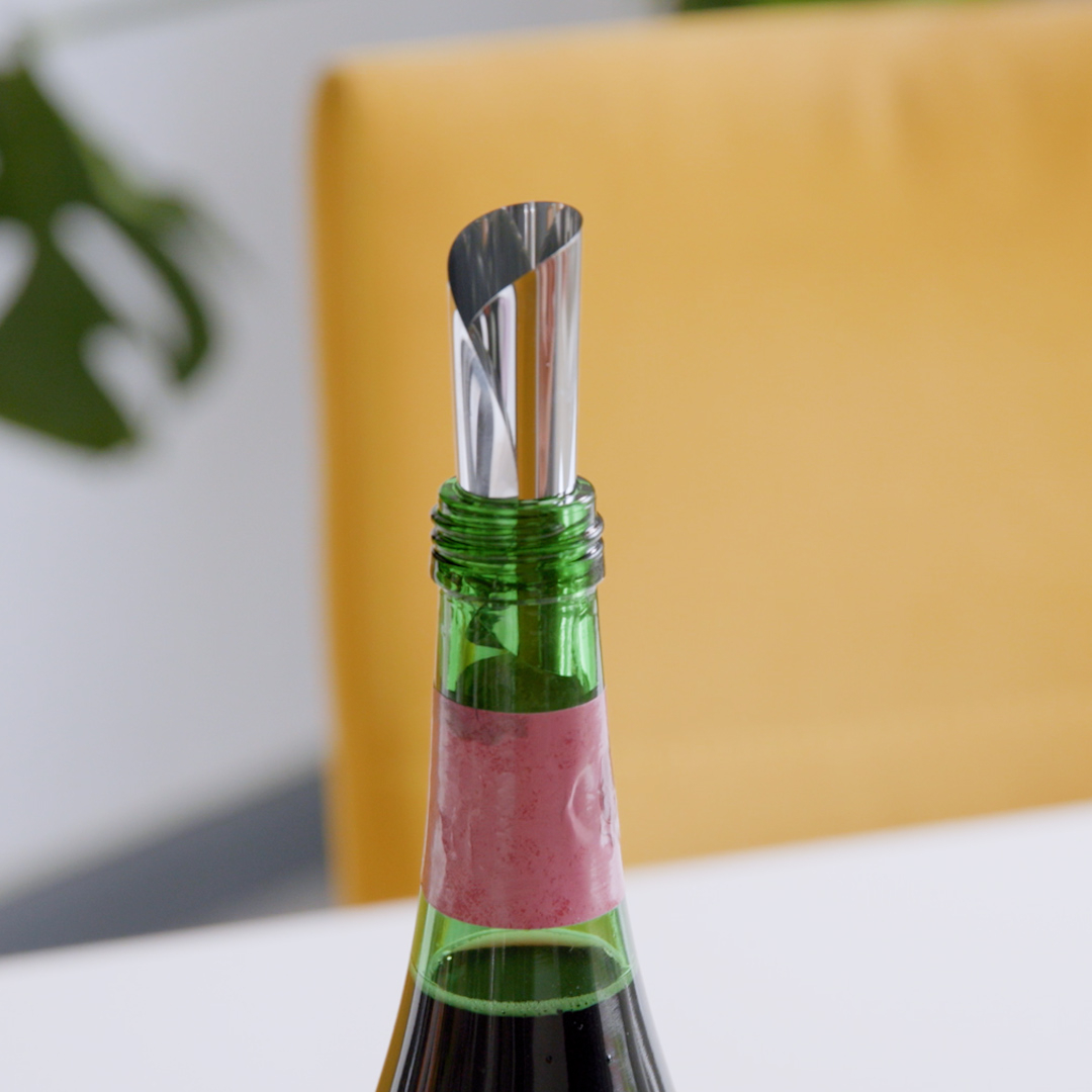 (50er Set) Ø75mm Aluminium Drop Stop Wein Ausgiesser Flaschen Ausschank Hilfe - Silber