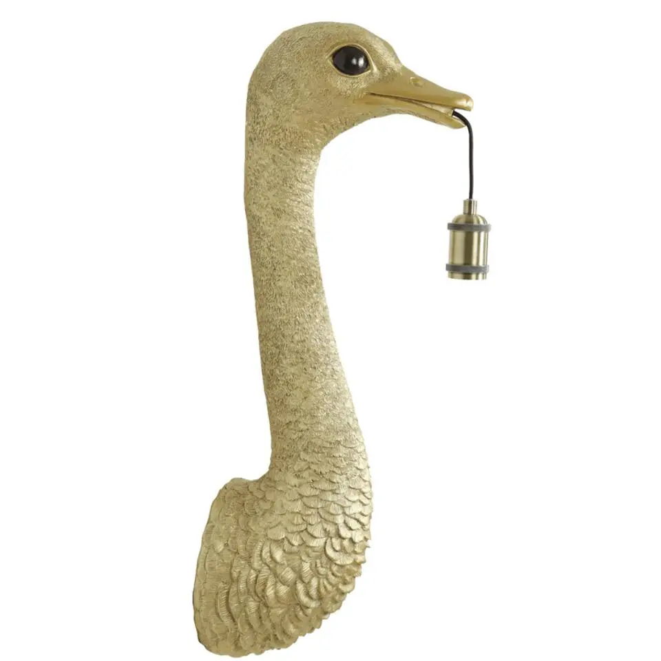 Wandlamp Ostrich - Goud - 25x19x72cm