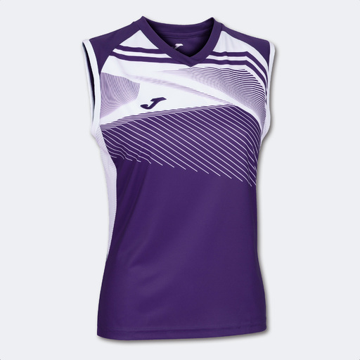 Camiseta sem mangas Joma Supernova II roxa e branca