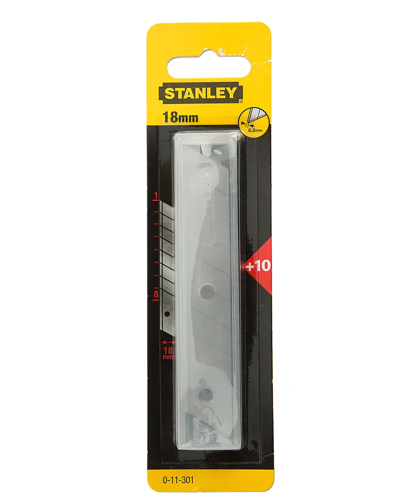 Stanley bræk-af knivblad 18 mm 10-pak