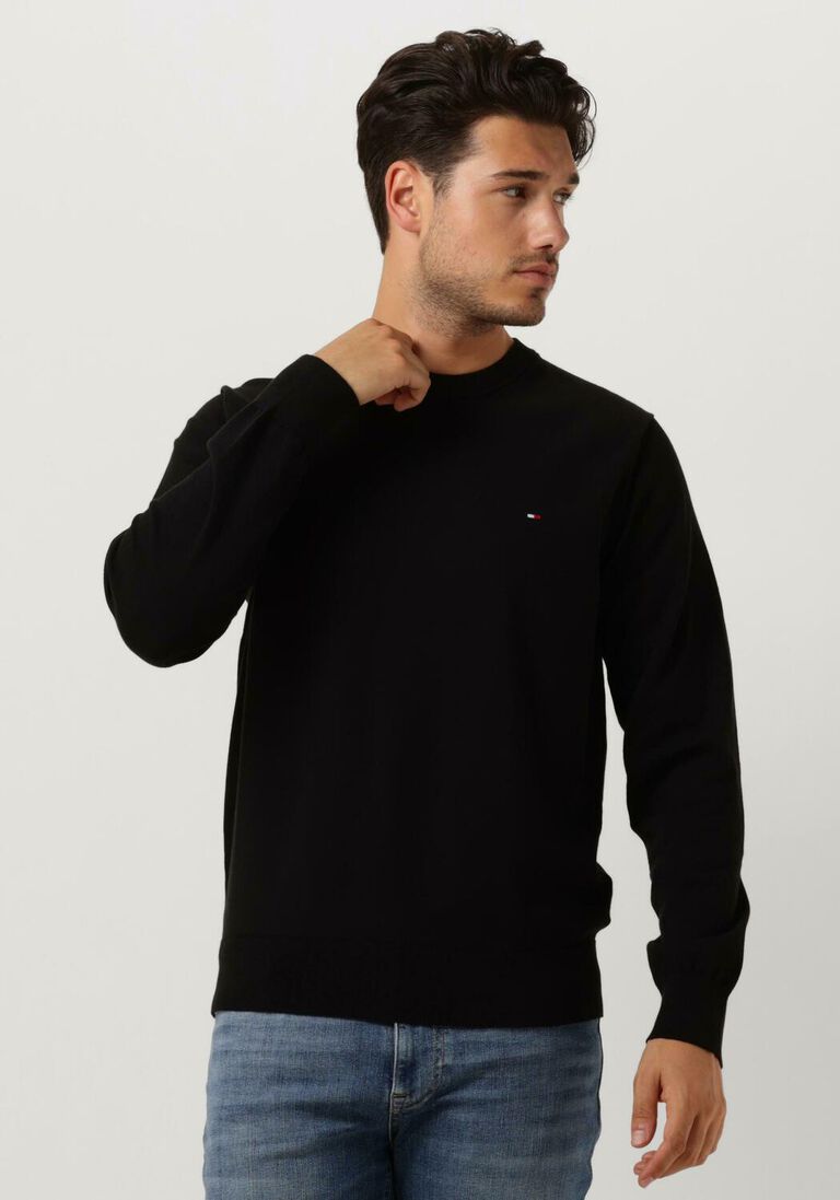 TOMMY HILFIGER zwarte tommy hilfiger trui 1985 crew neck sweater