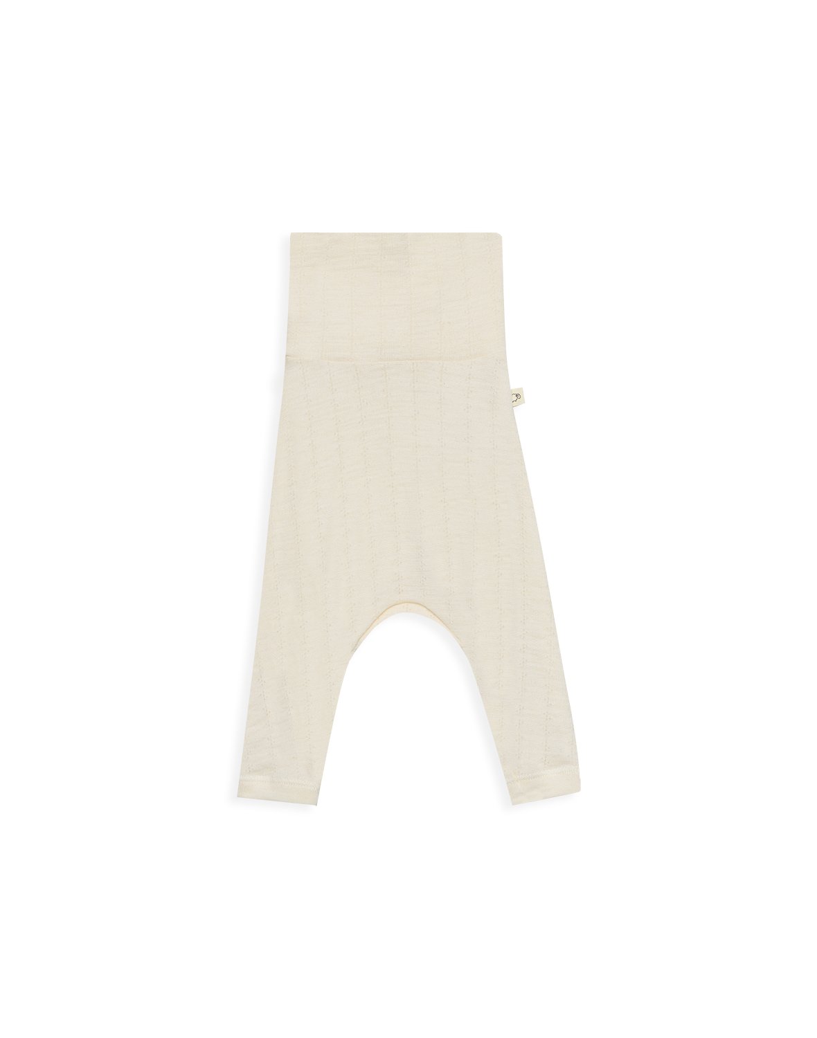 Pointelle legging van merinowol/zijde voor pasgeborenen