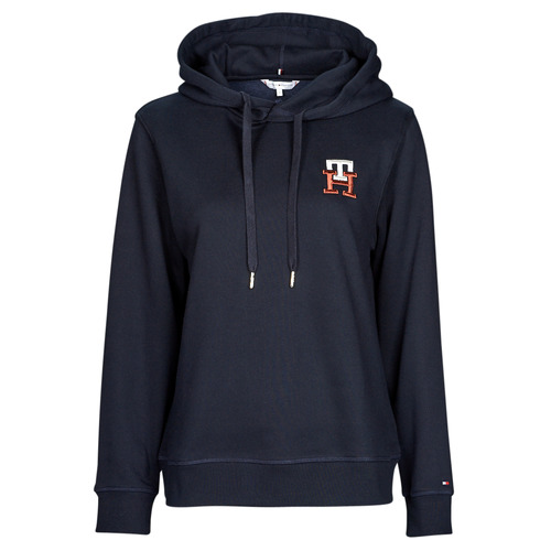 Tommy Hilfiger - REG MONOGRAM EMB HOODIE LS - Marine