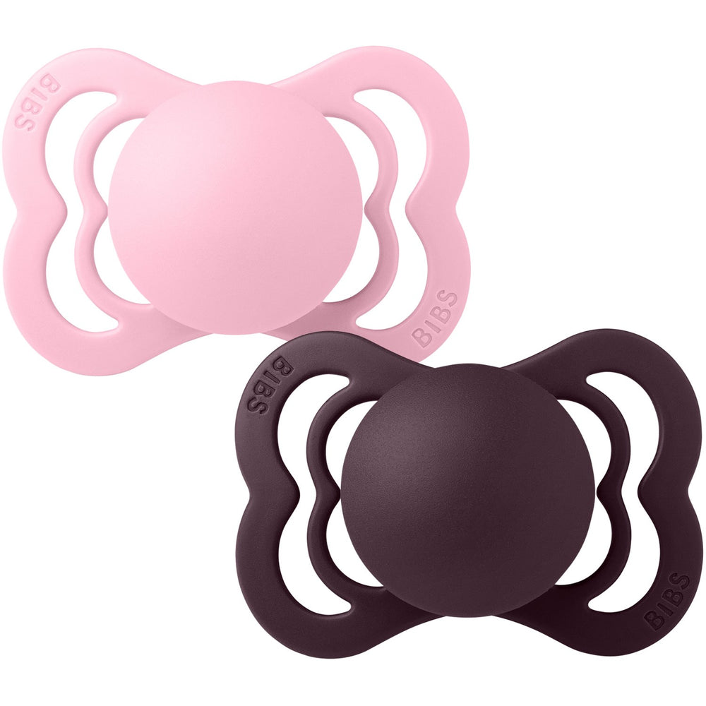 Køb Bibs Baby Pink/Plum Sut Supreme 2-Pak Silikone