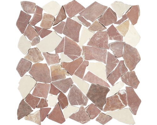Gebroken mozaïek Biancone & Rosso Verona 30,5x30,5 cm