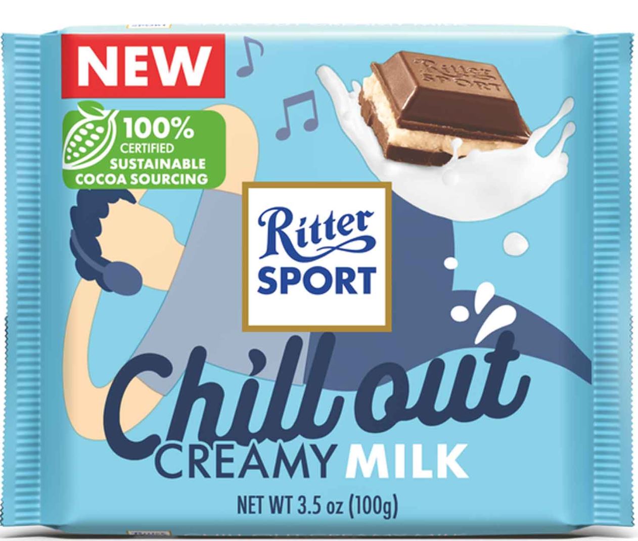 Ritter Sport Tafelschokolade Chill out Creamy Milk 100g MHD:16.3.25