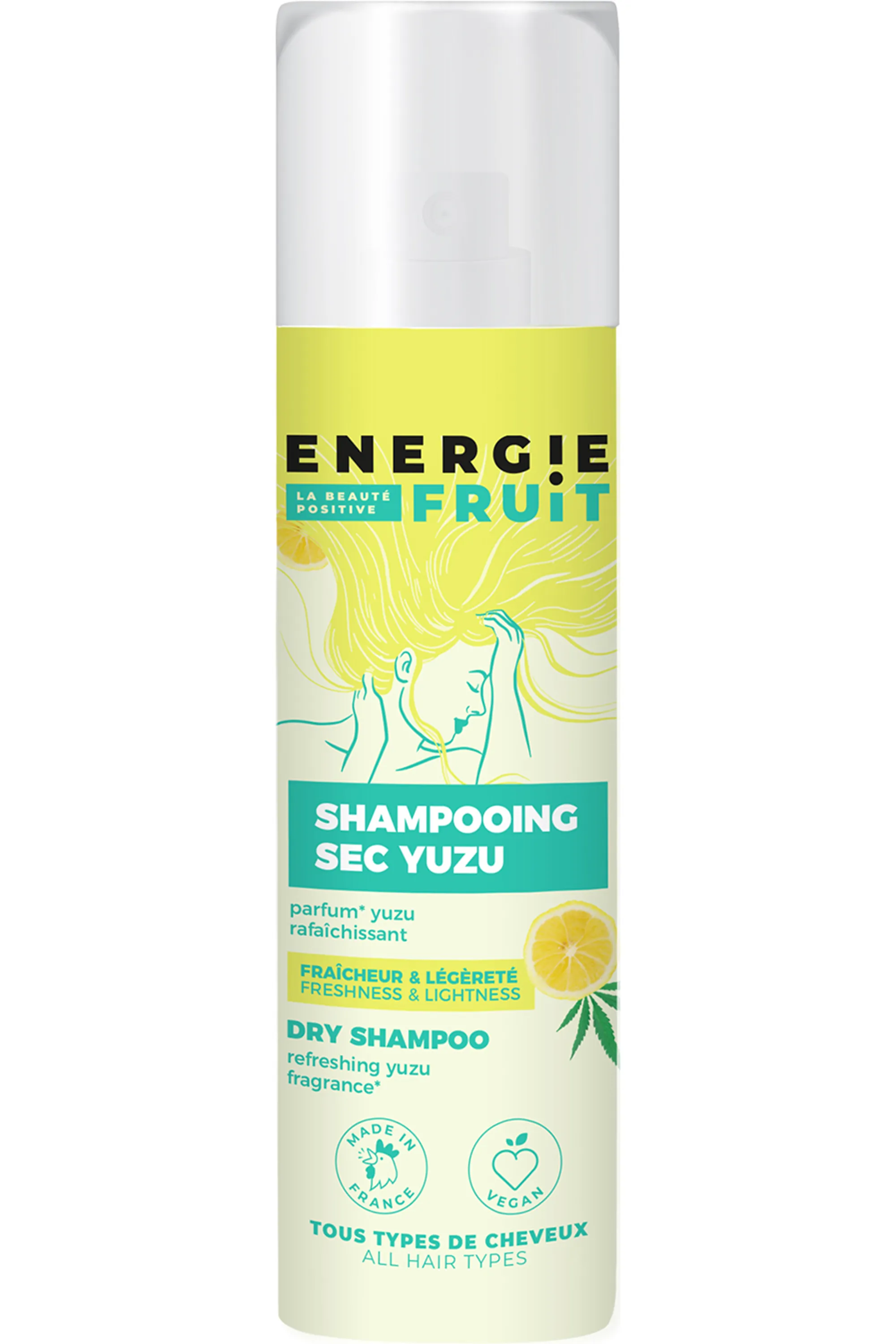 Energie Fruit Shampoing sec invisible au citron yuzu-200 ml