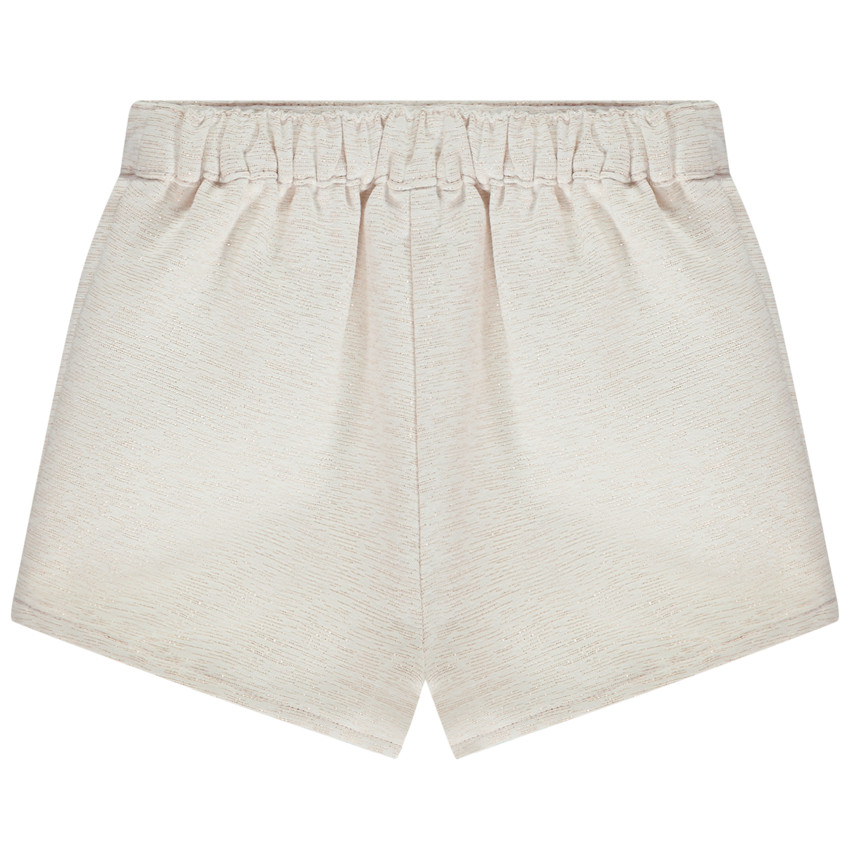 Short taille haute en jacquard et lurex pour bébé fille