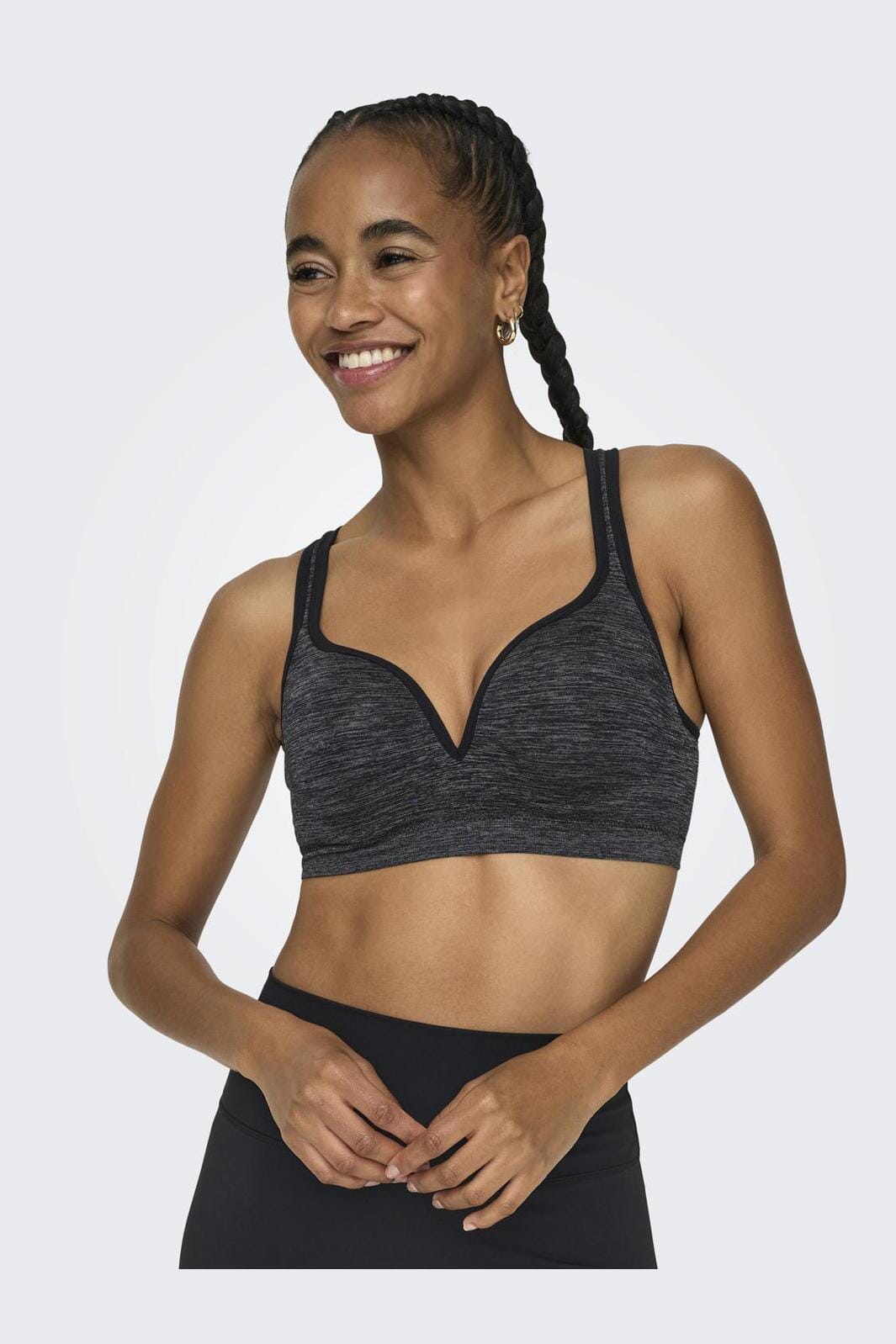 Only Onpmartine-2 Seam Bra m bra 2462164 black melange
