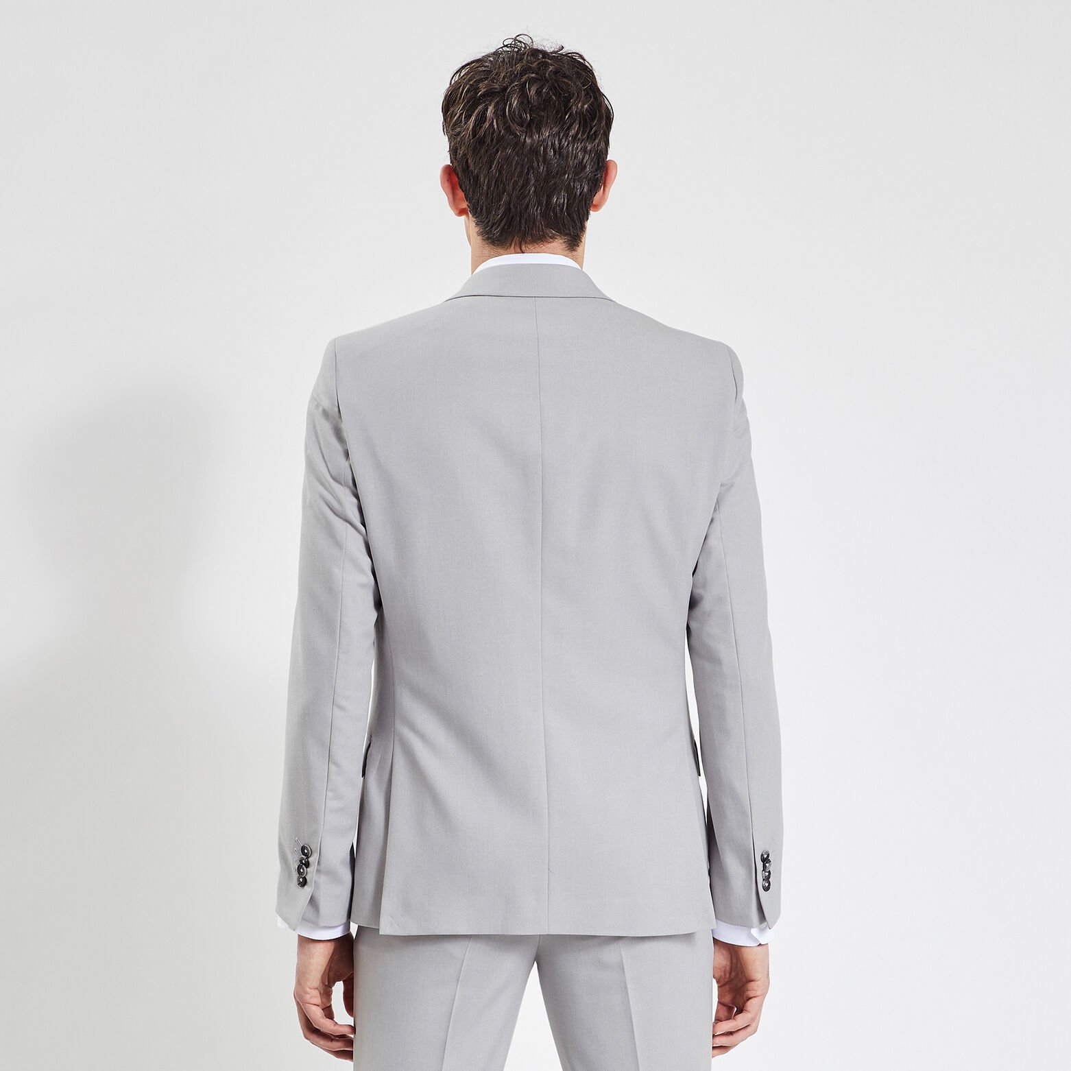 Veste de costume slim bi-ton Gris clair