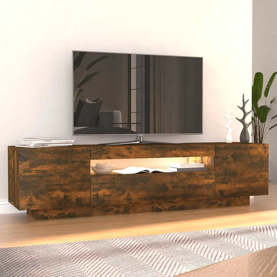 vidaXL - Tv-kast - Bruin - Bewerkt hout