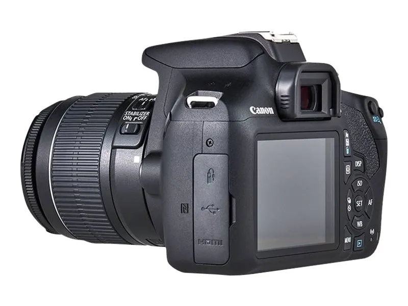 Canon EOS 2000D - Digitalkamera - SLR - 24.1 MP - APS-C - 1080p / 30 fps - 3x optisk zoom EF-S 18-55 mm III og EF 75-300 mm III objektiver - Wi-Fi, NFC