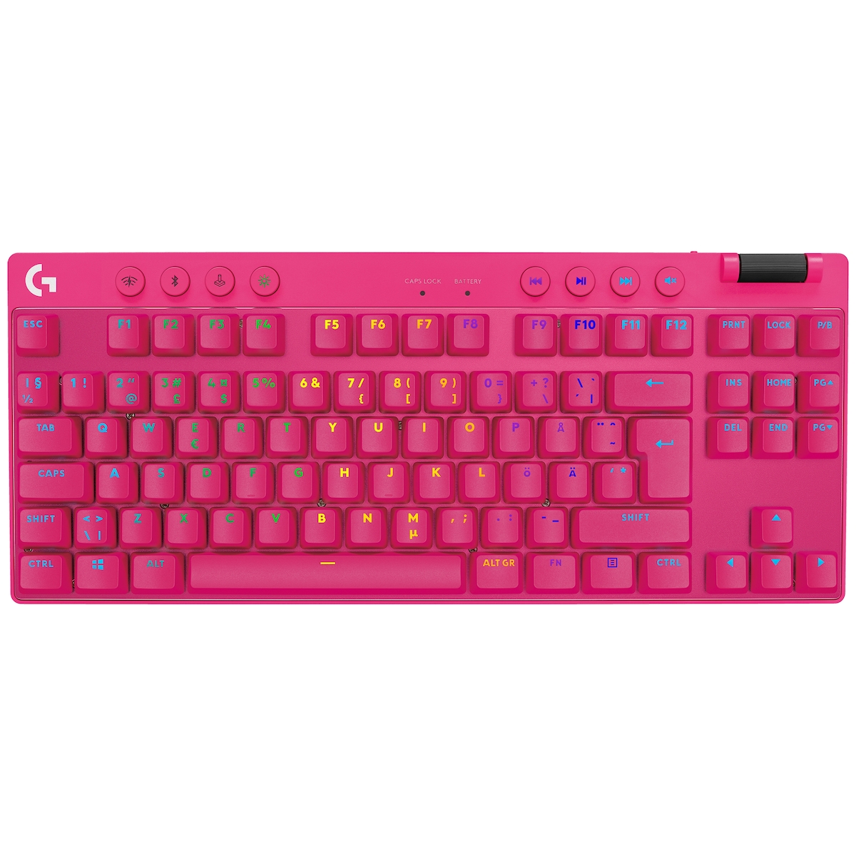 Logitech G PRO X TKL Lightspeed Tactile trådløst gamingtastatur (rosa)