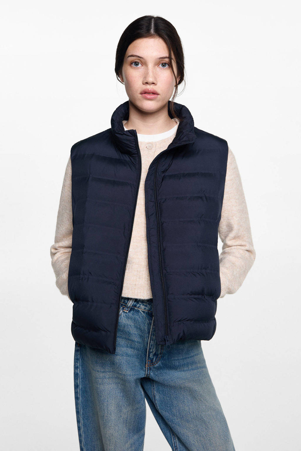 MANGO TEEN bodywarmer donkerblauw