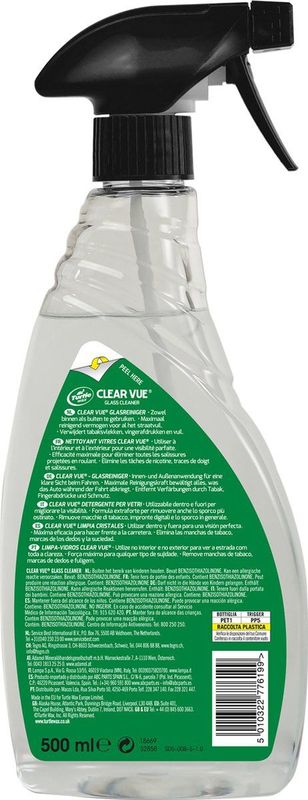 Turtle Wax - GL ClearVue - Glasreiniger - Streepvrij - Voor Alle Soorten Glas