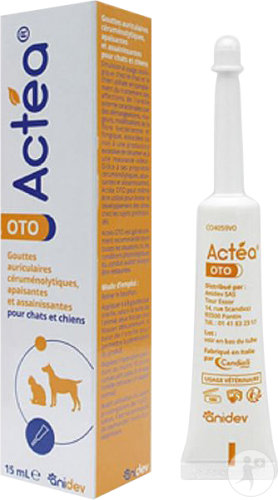 Actéa Oto Solution Gouttes Auriculaires Céruménolytiques Pour Chat Et Chien Tube 15ml
