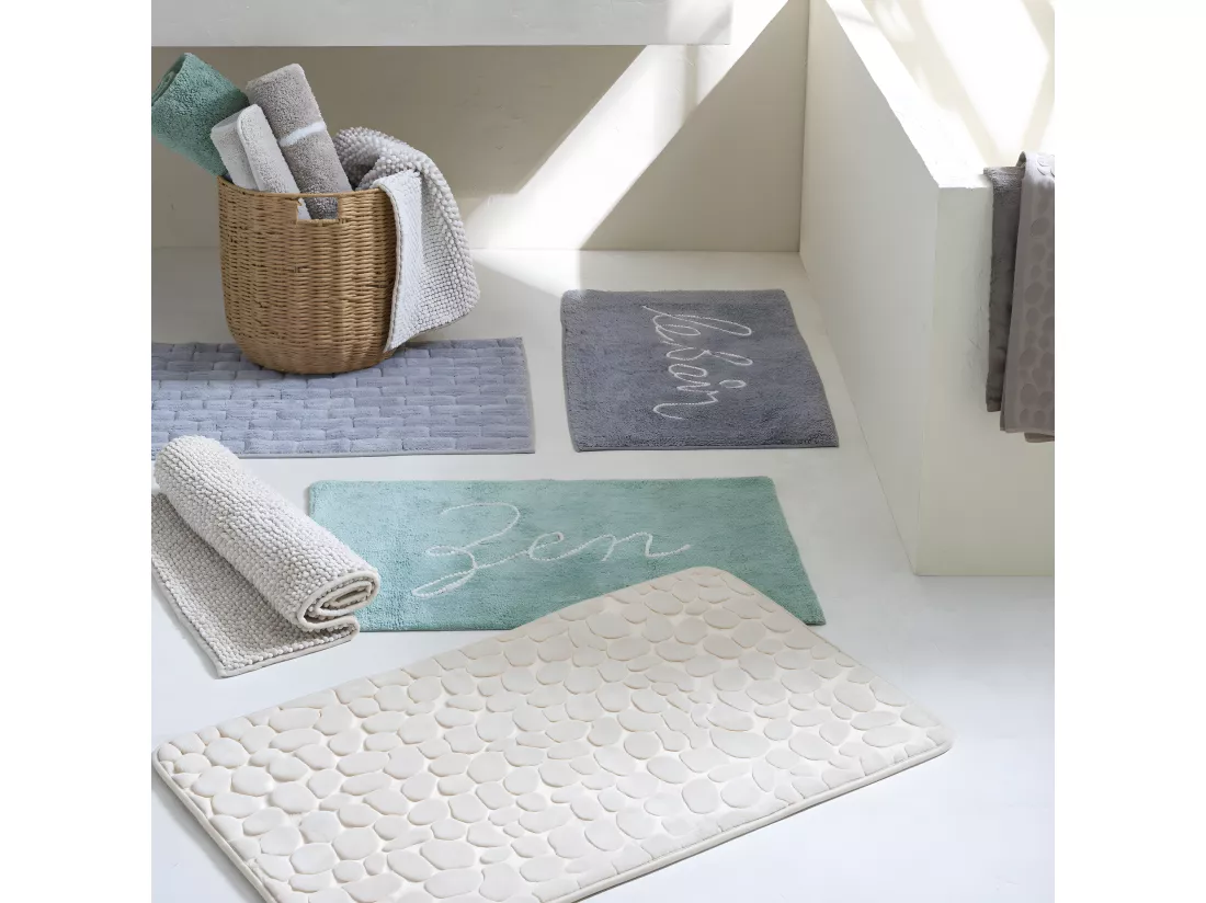 Tapis de bain mousse à mémoire de forme taupe 50x80cm