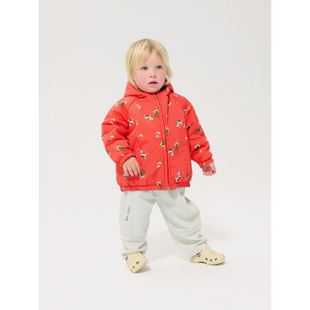 Køb Bobo Choses Red Farm Adventure All Over Vendbar Anorak