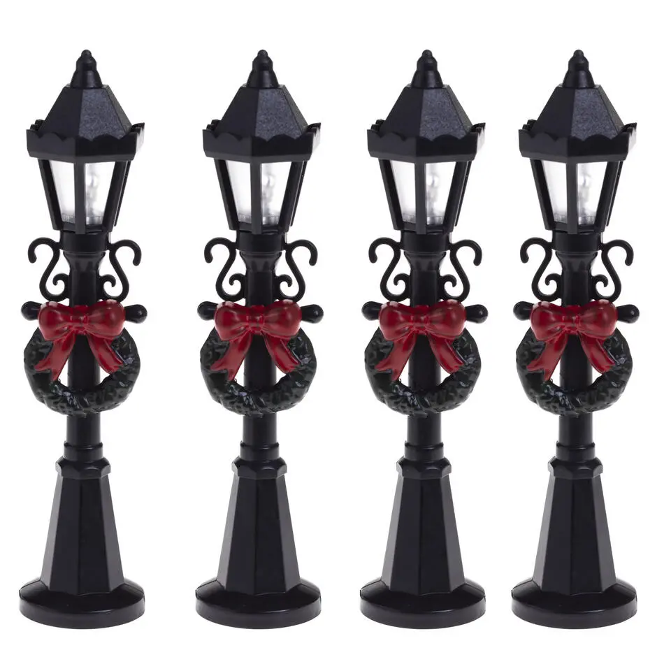 Feeric lights and christmas miniatuur lantaarns - 4x st- 10 cm