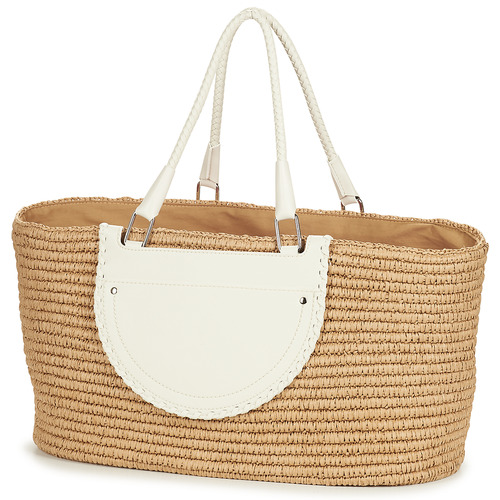 Esprit - DEMI SHL BAG - Beige / Blanc