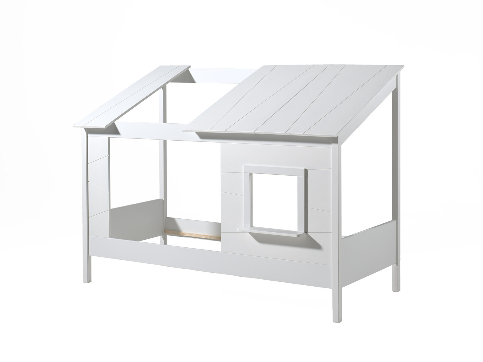 Baumhaus-Bett - weiß - teilmassiv - 90x200 cm