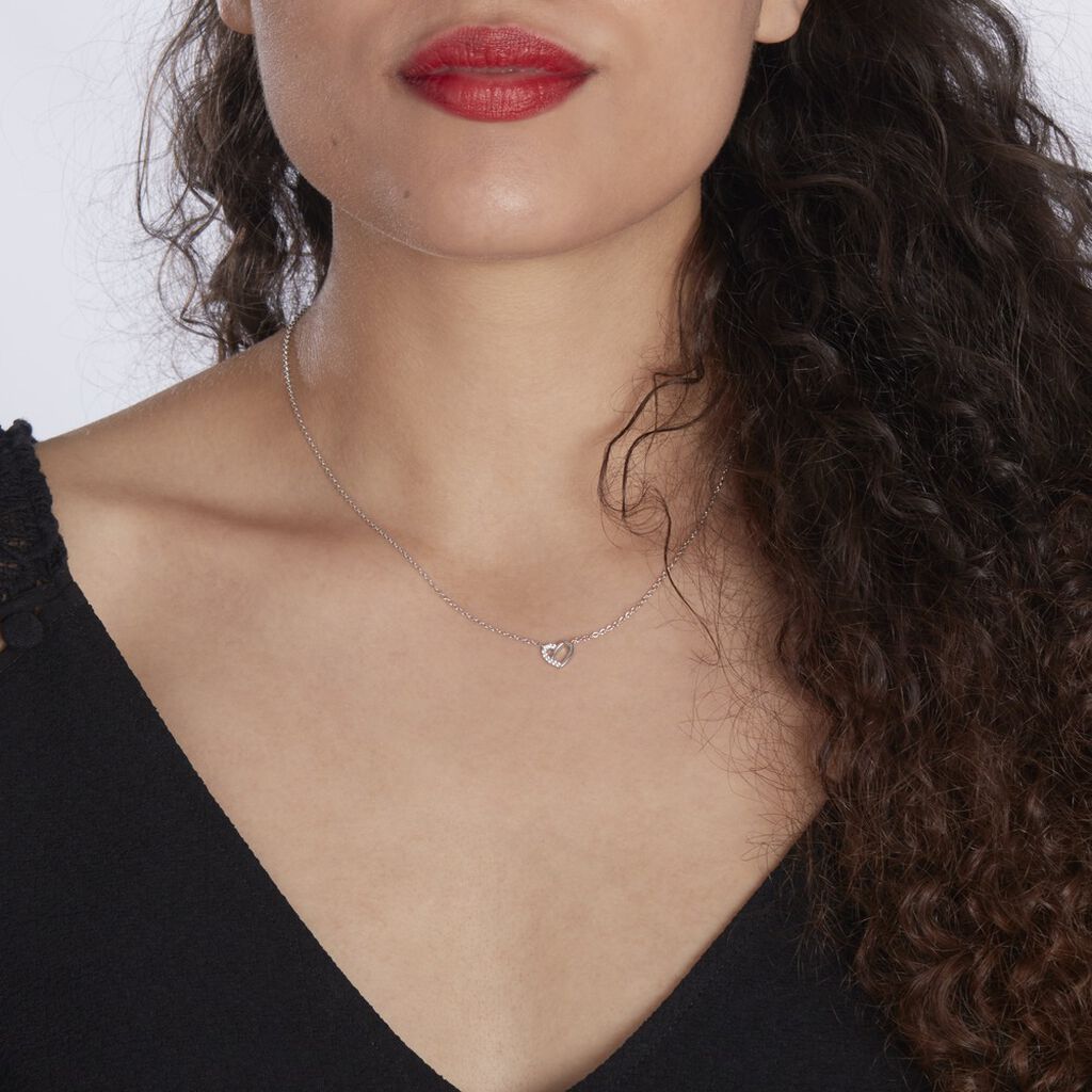 Collier Dorthea Argent Blanc Oxyde De Zirconium
