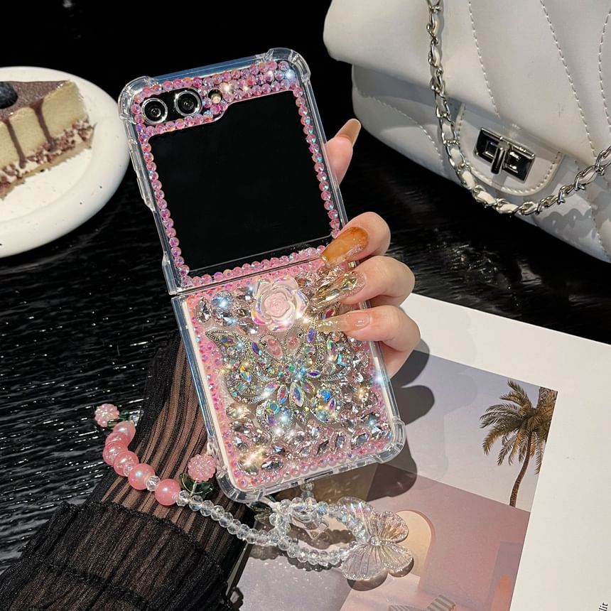 Edgin - Vlinder strass telefoonhoesje - Samsung Flip