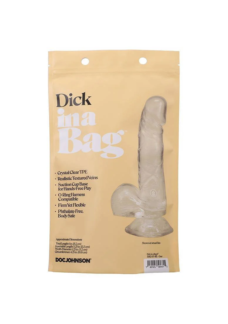 Doc Johnson realistische dildo - 15 cm - transparant