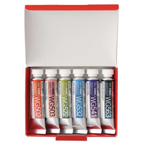 HOLBEIN Künstler-Aquarellfarben 6er-Sets, granulierend