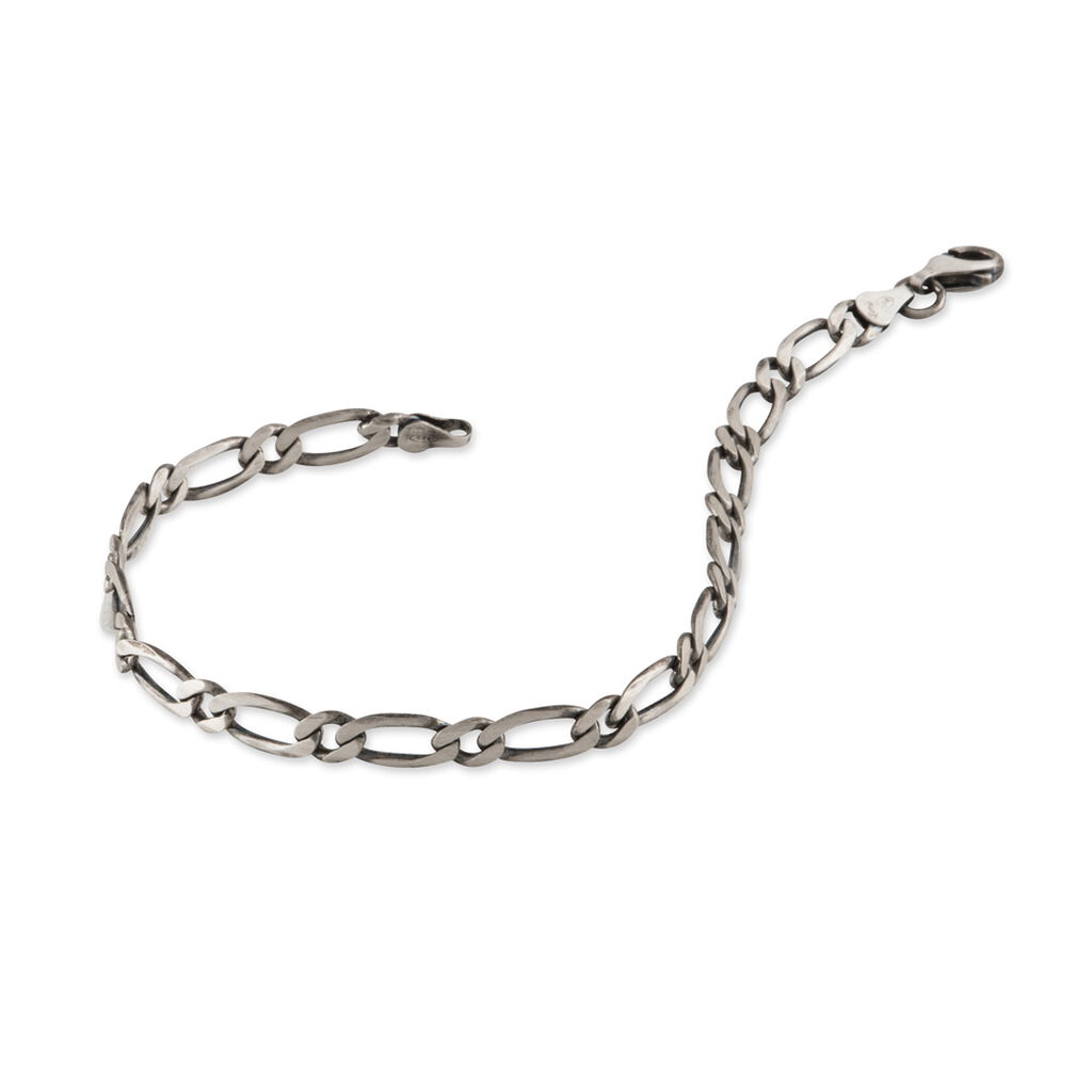 Bracelet Anilo Noircie Argent Blanc