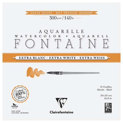 Clairefontaine Aquarellpapier FONTAINE Extra White satiniert