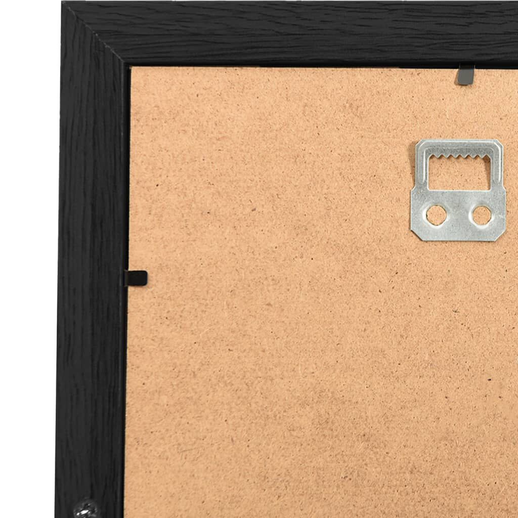 vidaXL Fotolijst 10x15 cm voor 10 foto's, zwart, MDF