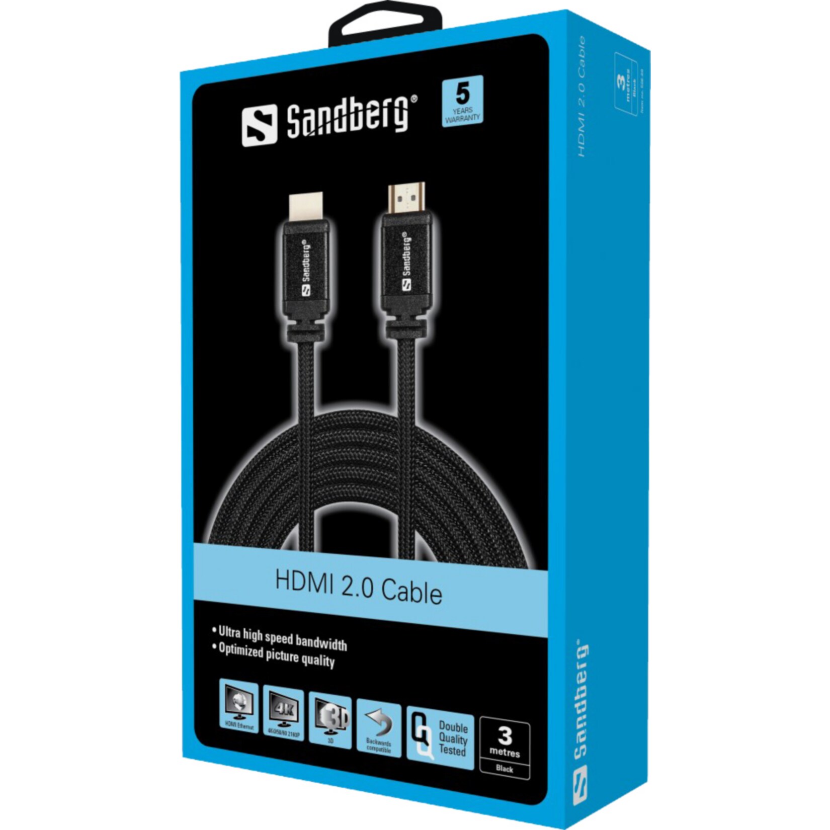 SANDBERG HDMI 2.0 19M-19M, 3m