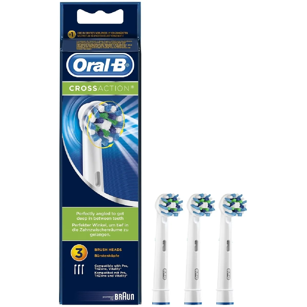 Braun CrossAction Brossettes x3