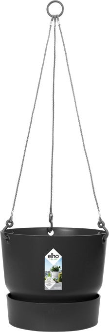 Elho hangpot Greenville zwart D 23,5 H 20,5 cm