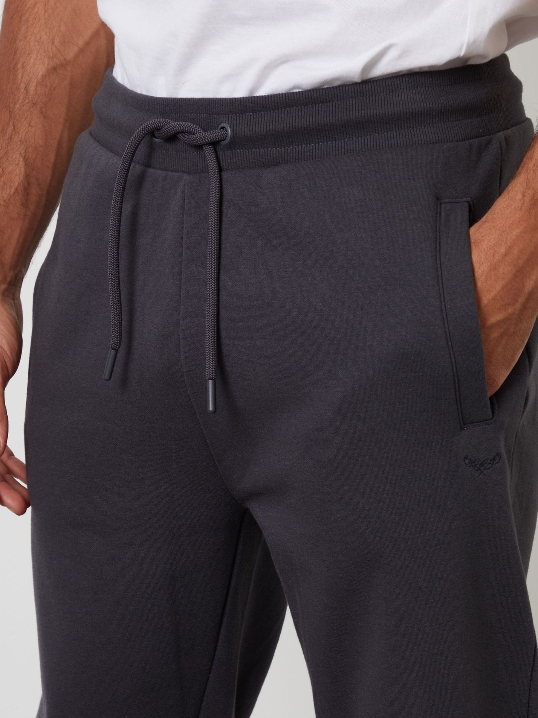 Asgrijs - Threadbare - Katoenen Blend joggingbroek