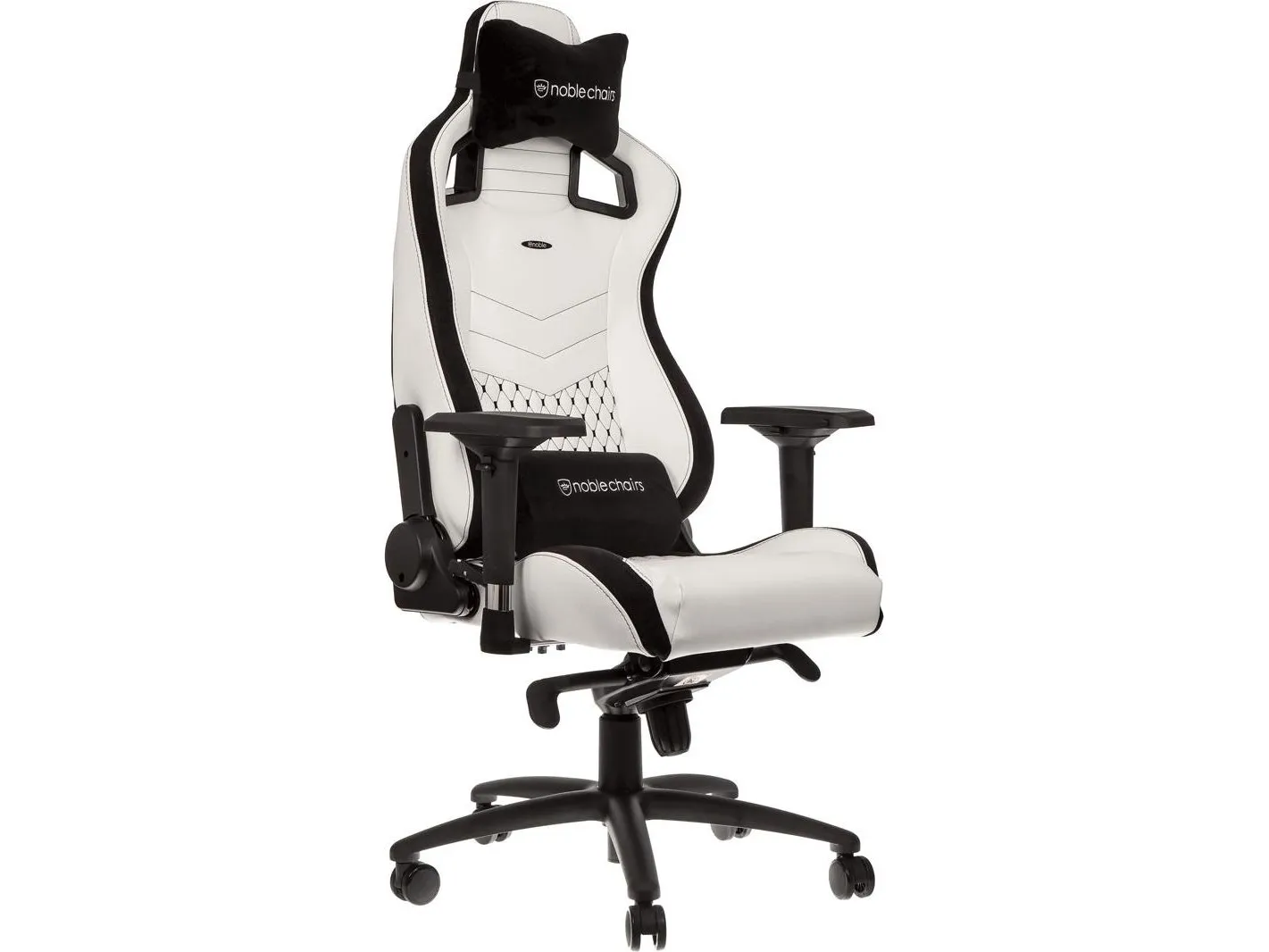 noblechairs Epic, Polstret sæde, Polstret ryglæn, Sort, Hvid