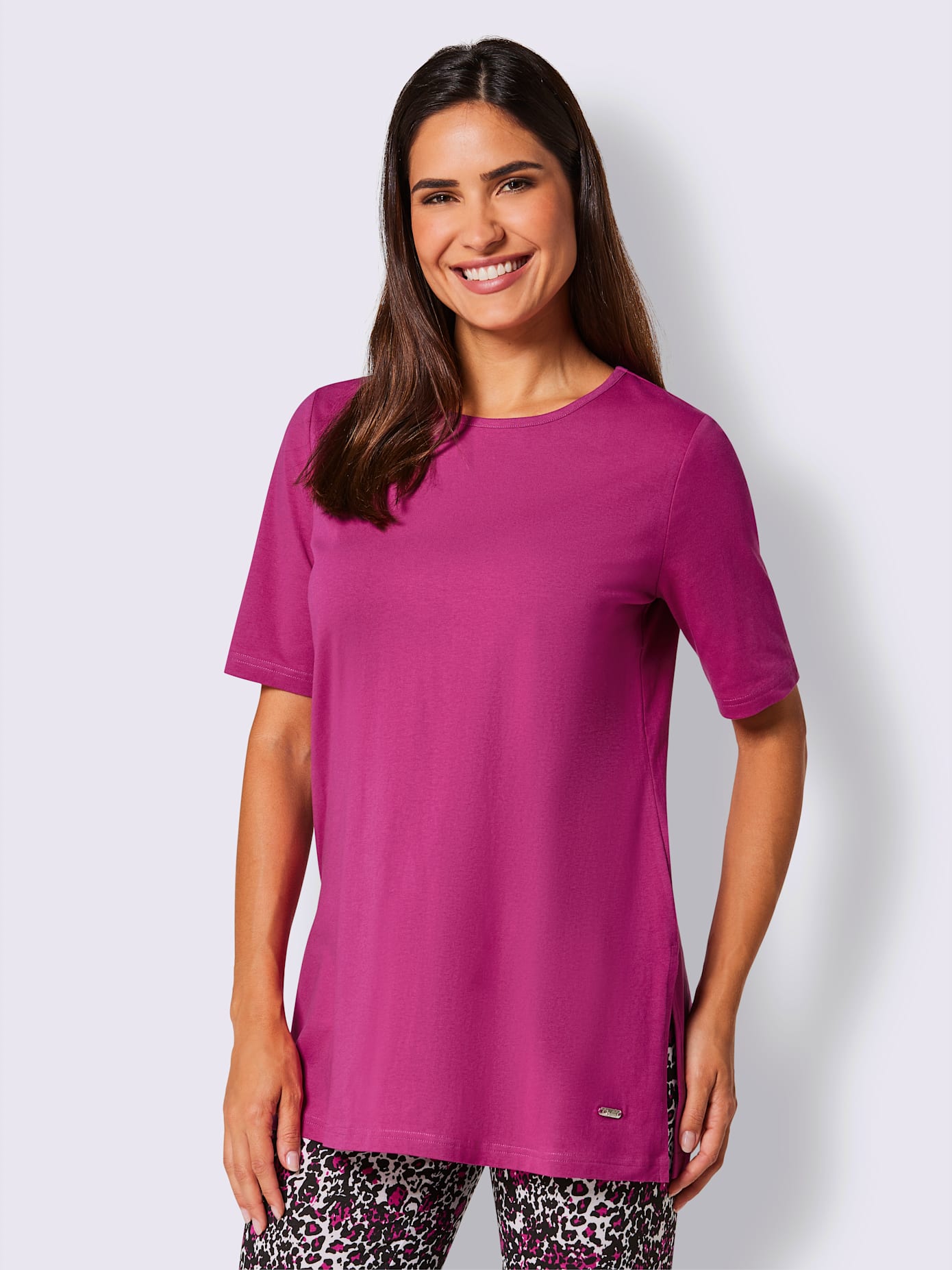 T-shirt long jersey fin