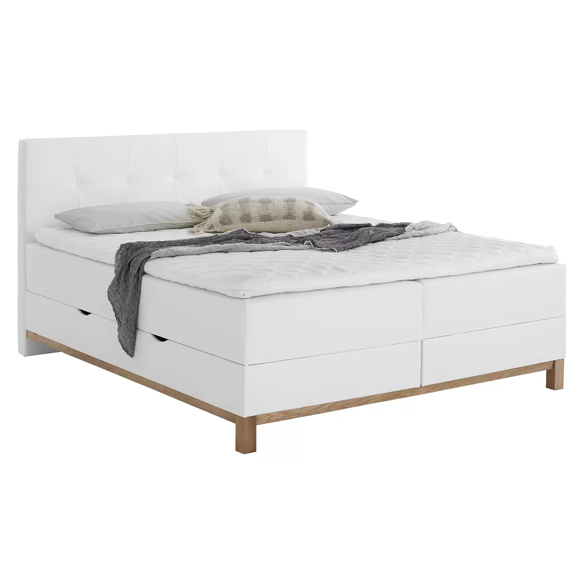 Boxspringbett CATANIA 180x200 weiss